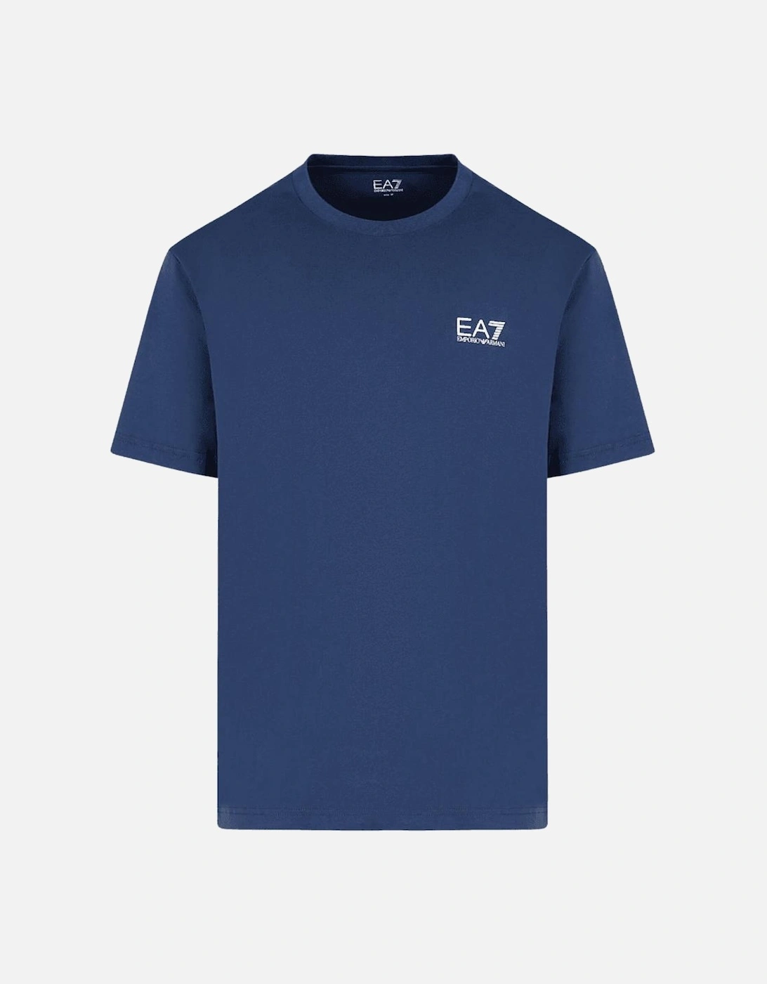 Cotton Basic Rear Logo Navy T-Shirt, 3 of 2