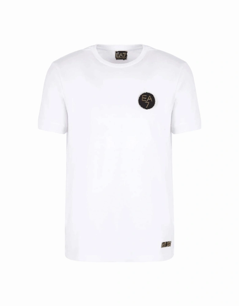 Gold Anniversary Logo White Viscose T-Shirt