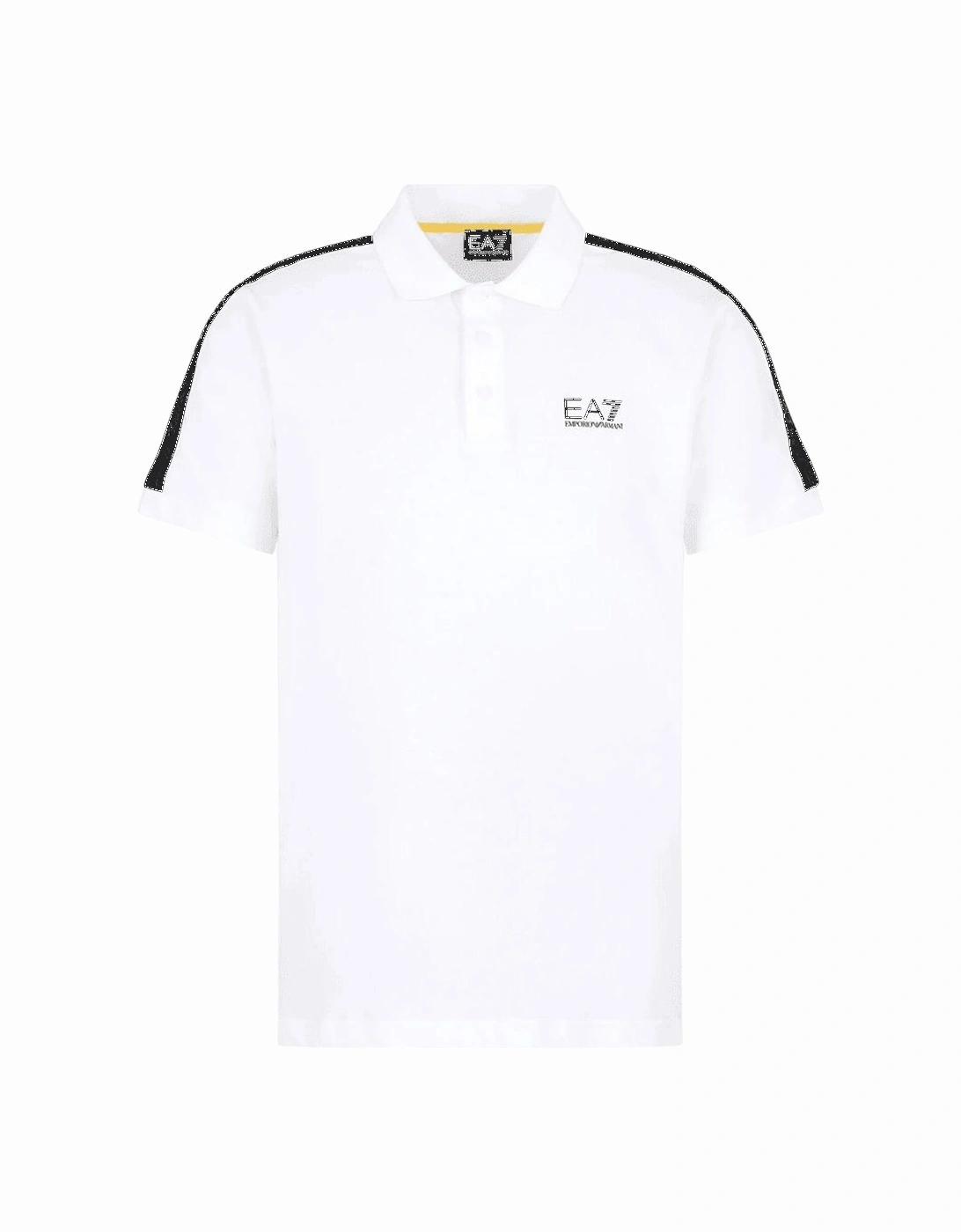 Cotton Tape Logo Short Sleeve White Polo Shirt, 3 of 2