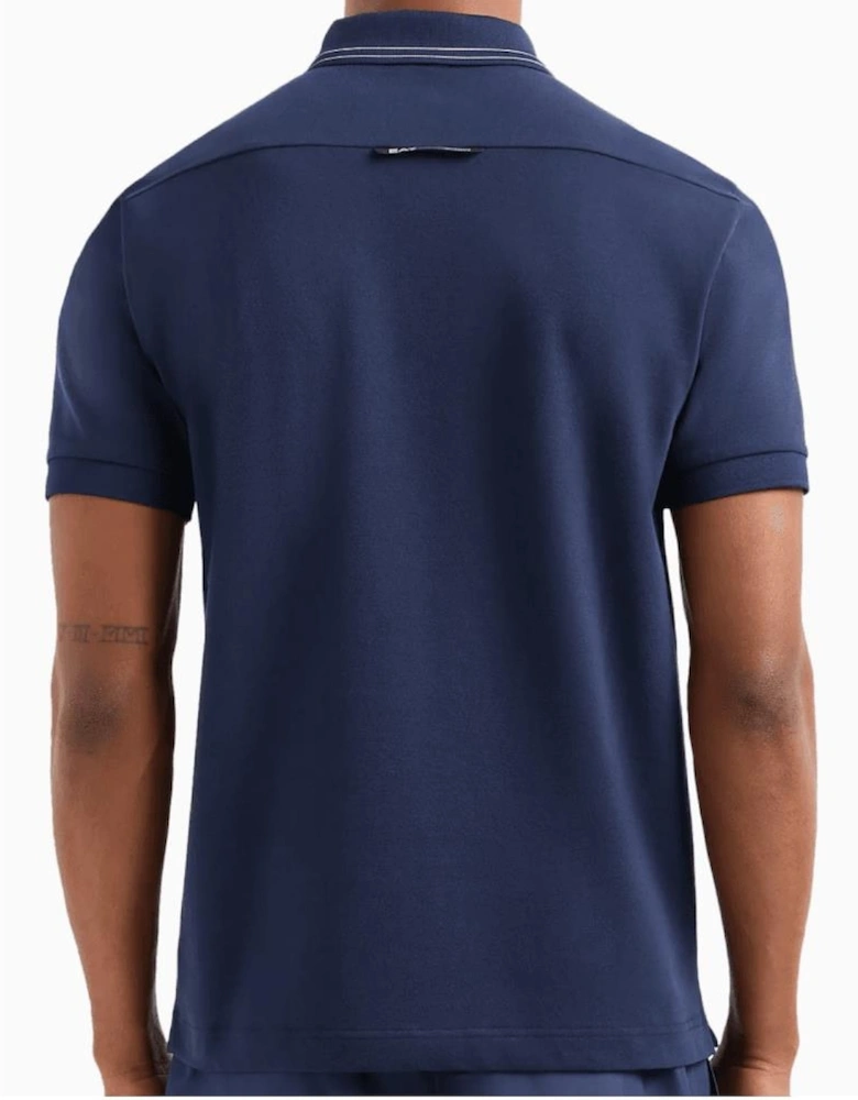 Cotton Short Sleeve Navy Polo Shirt