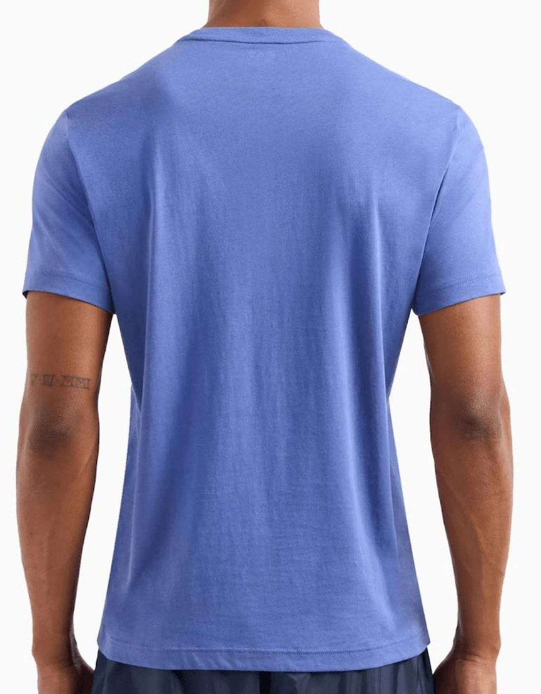 Cotton Graphic Logo Marlin Blue T-Shirt