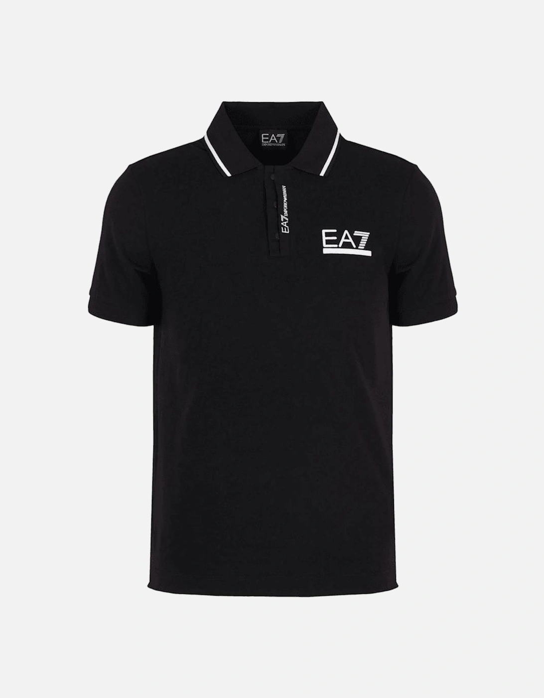 Cotton Short Sleeve Black Polo Shirt, 2 of 1