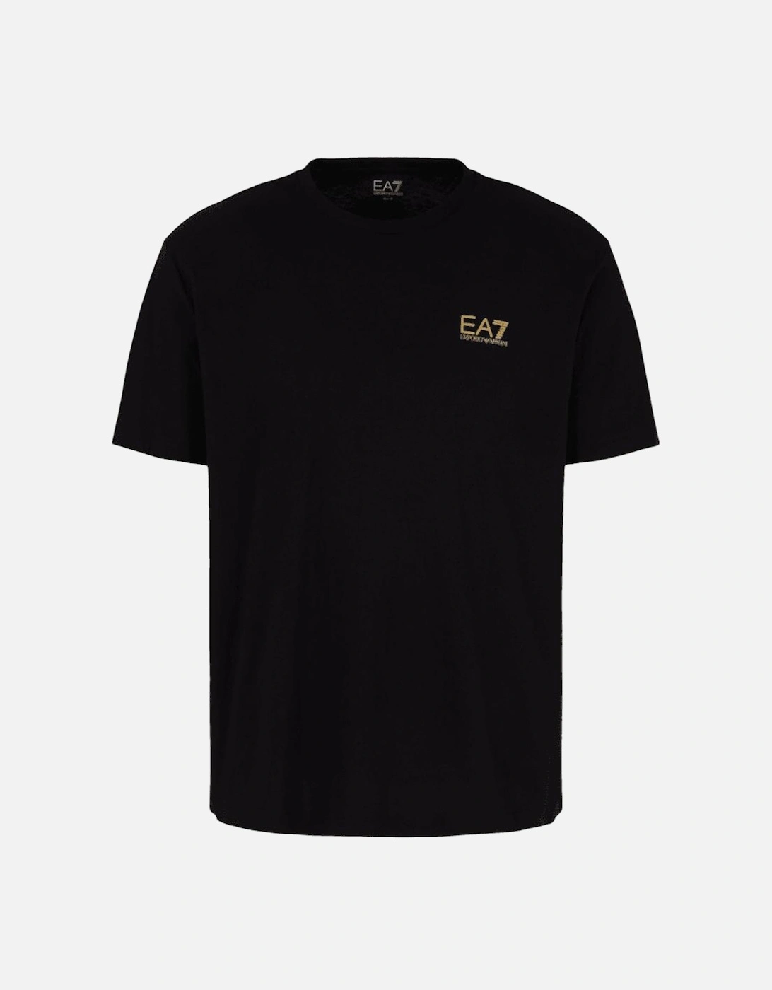 Cotton Basic Rear Logo Black/Gold T-Shirt, 3 of 2
