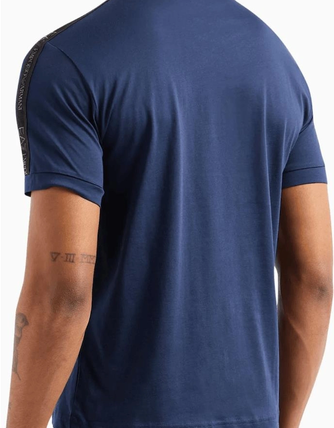 Cotton Tape Logo Navy T-Shirt