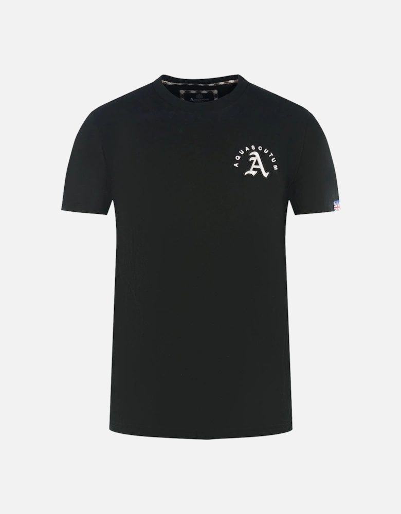 London Embroidered A Logo Black T-Shirt