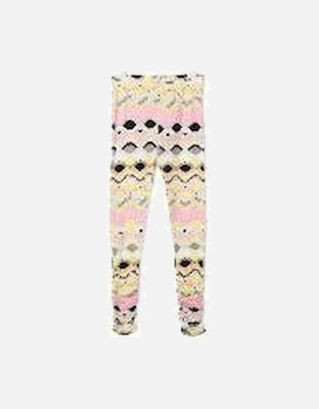 Girls Pink Pattern Leggings, 2 of 1