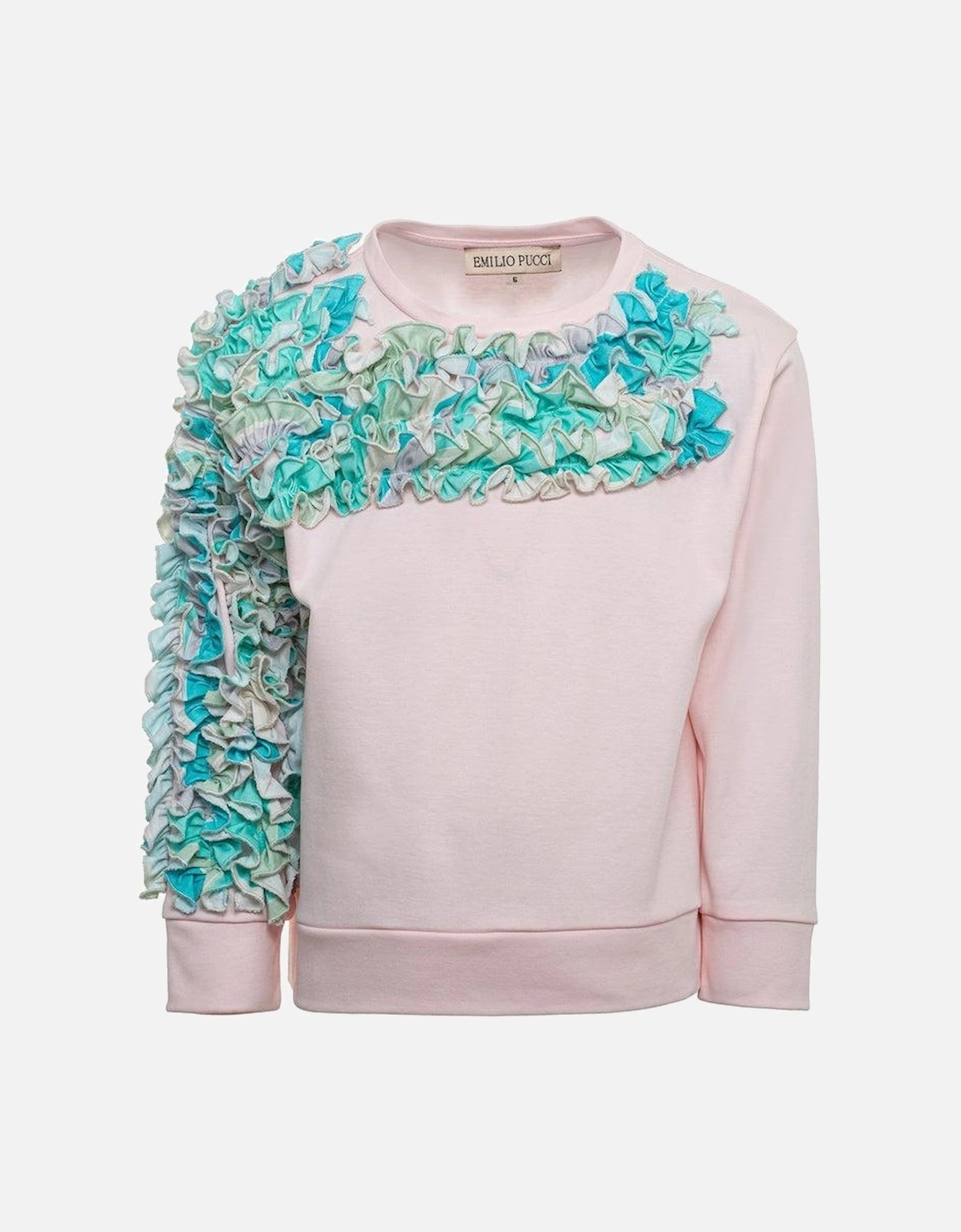 Girls Pink Lily Sweatshirt, 3 of 2