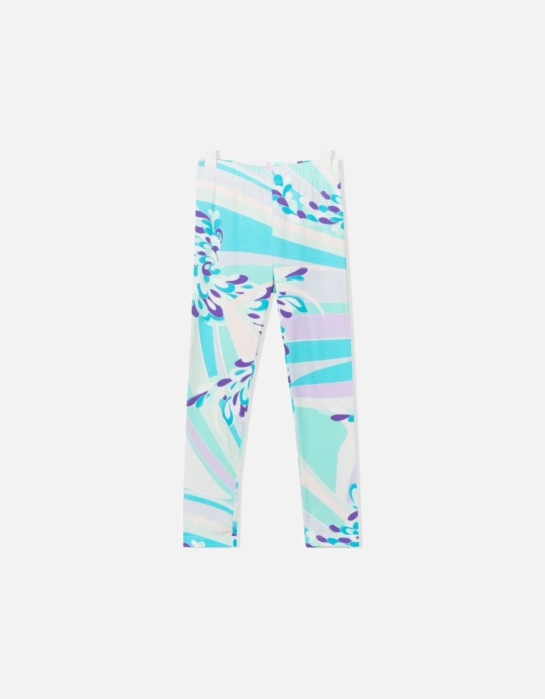 Girls Blue Lilly Leggings, 3 of 2