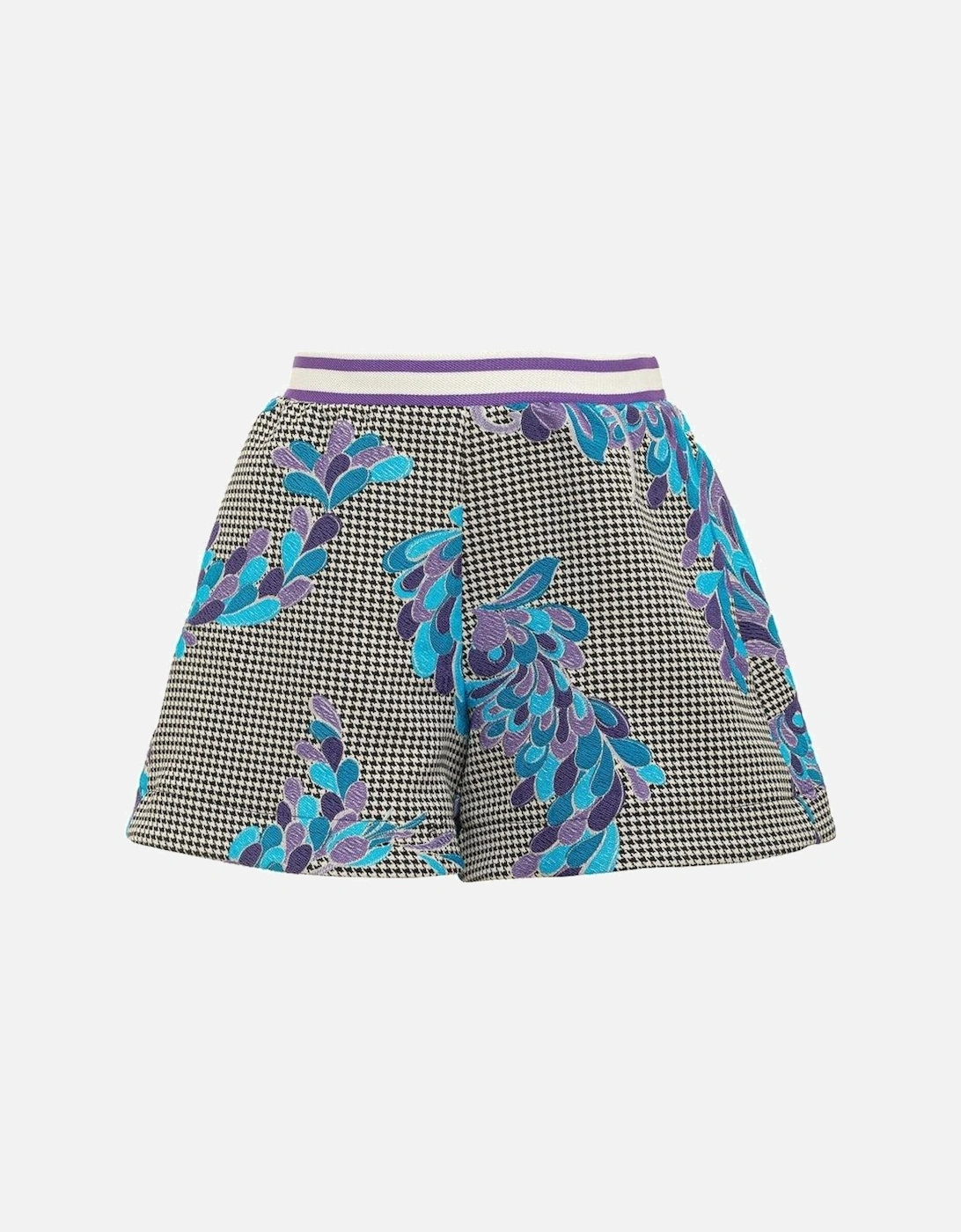 Girls Lilly Dogstooth Shorts, 2 of 1