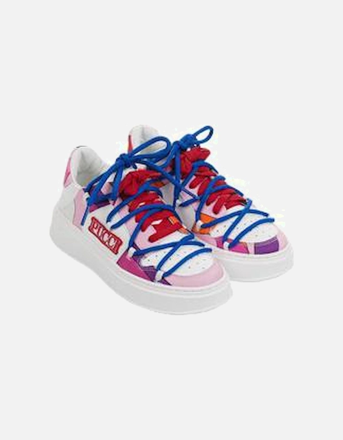 Girls Colour Block Double Lace Trainers, 2 of 1