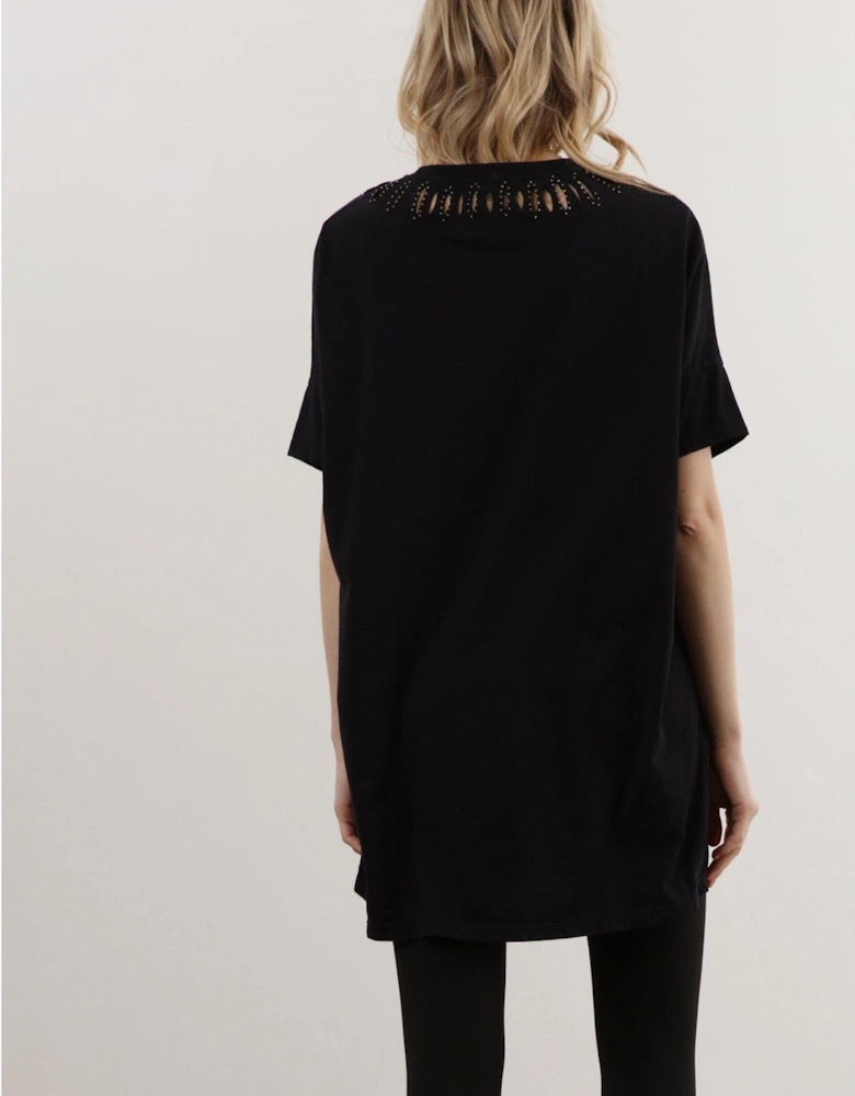 Oversized T-shirt Dress - Black