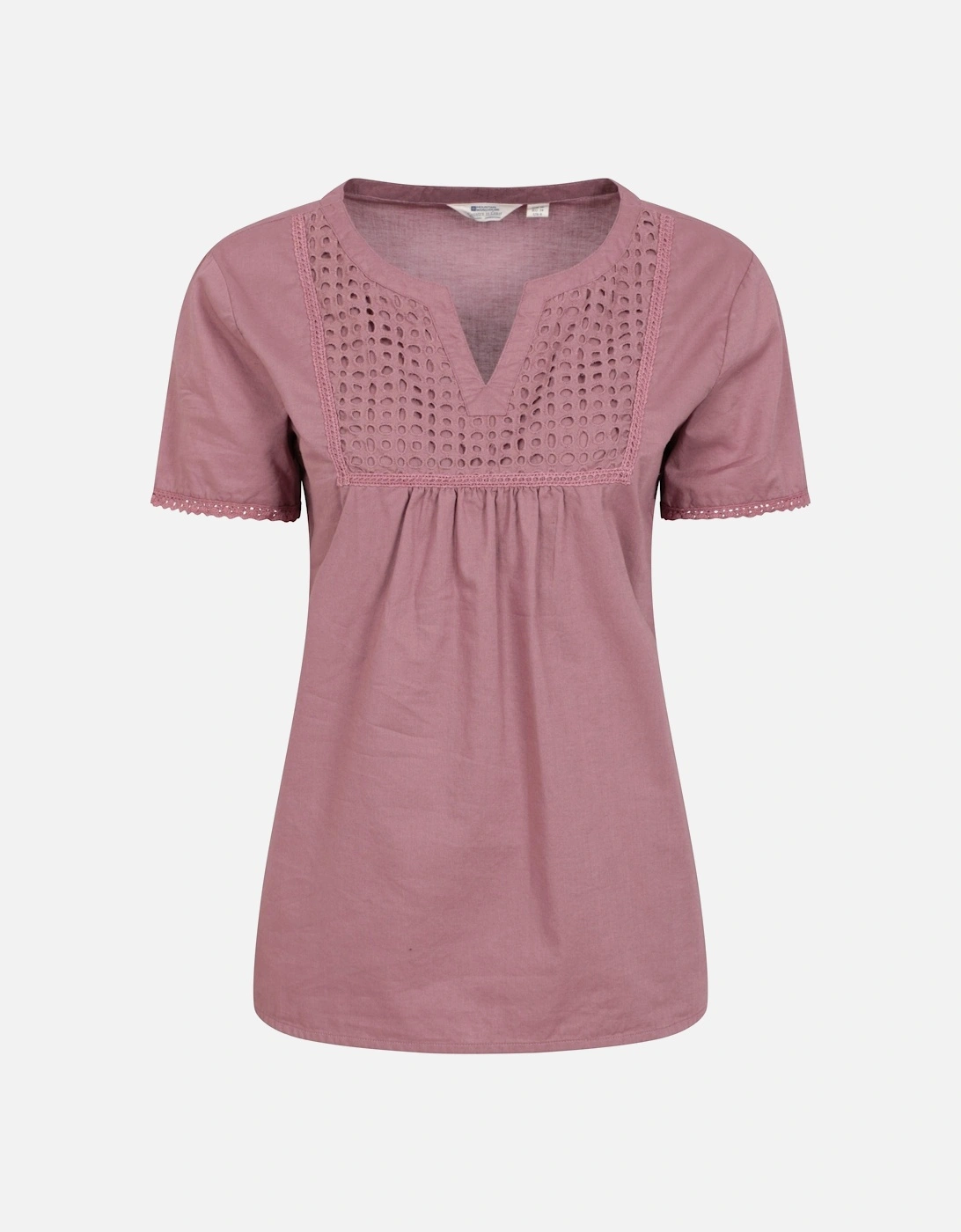 Womens/Ladies Paris Embroidered Top, 2 of 1