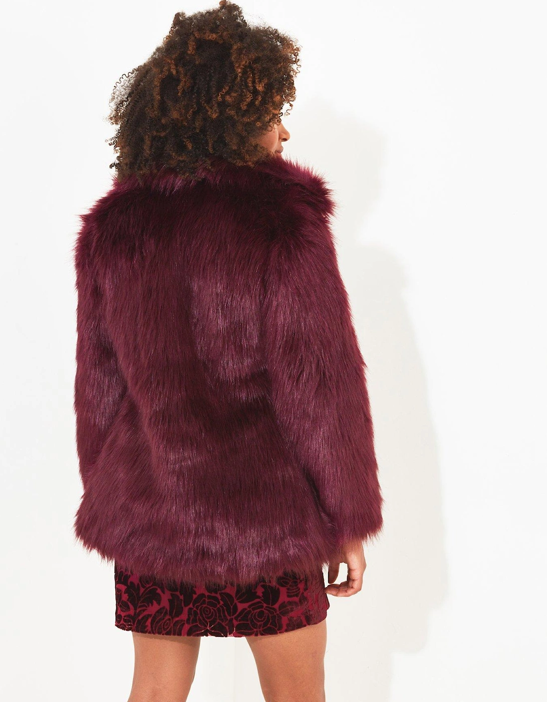 Fabulous Faux Fur Coat - Red