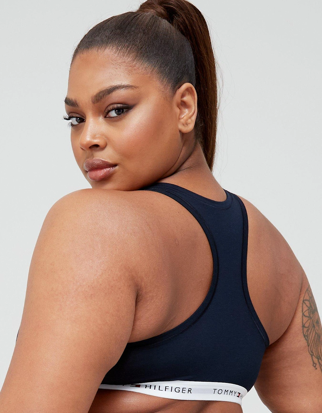 Plus Size Unlined Bralette - Navy