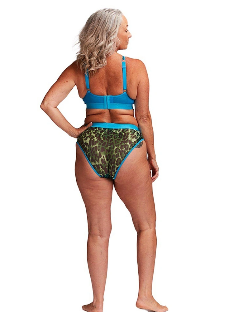 Mesh Fuller Cup Bra - Green Leopard