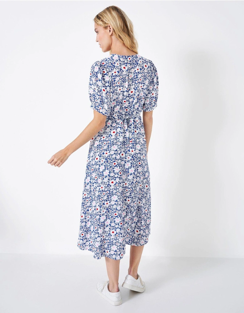 Lola Floral Print Short Sleeve Dress - Multi