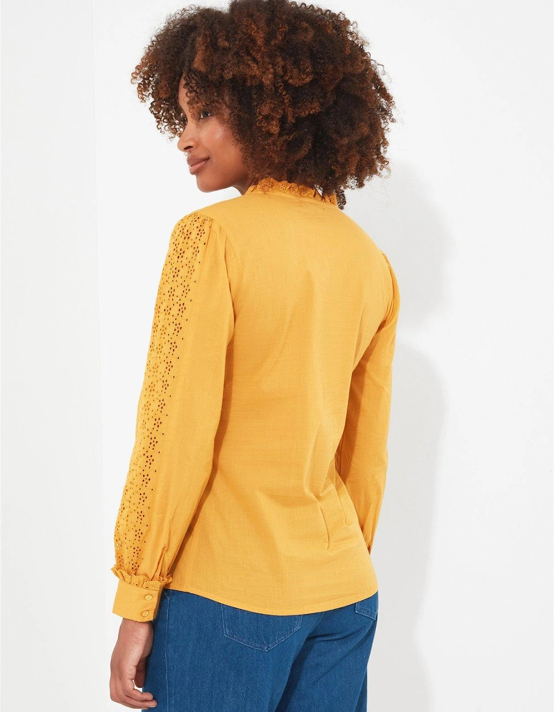 Gorgeous Broderie Blouse - Yellow