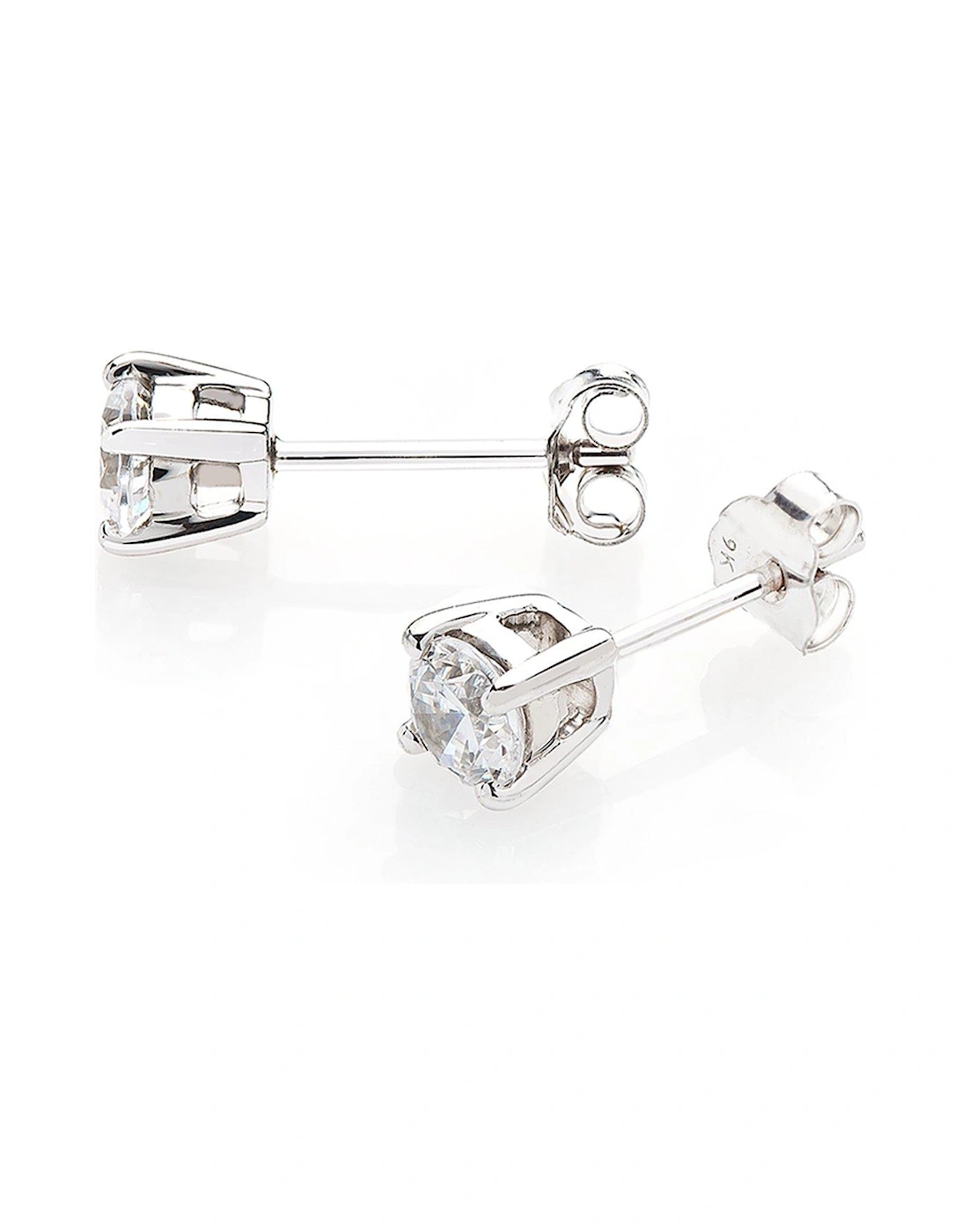 9-Carat White Gold 50 Point Diamond Solitaire Earrings, 3 of 2