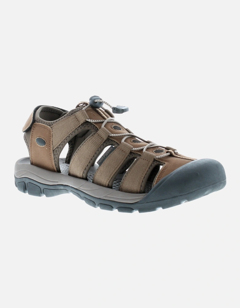 Mens Walking Sandals Peru Strap brown UK Size