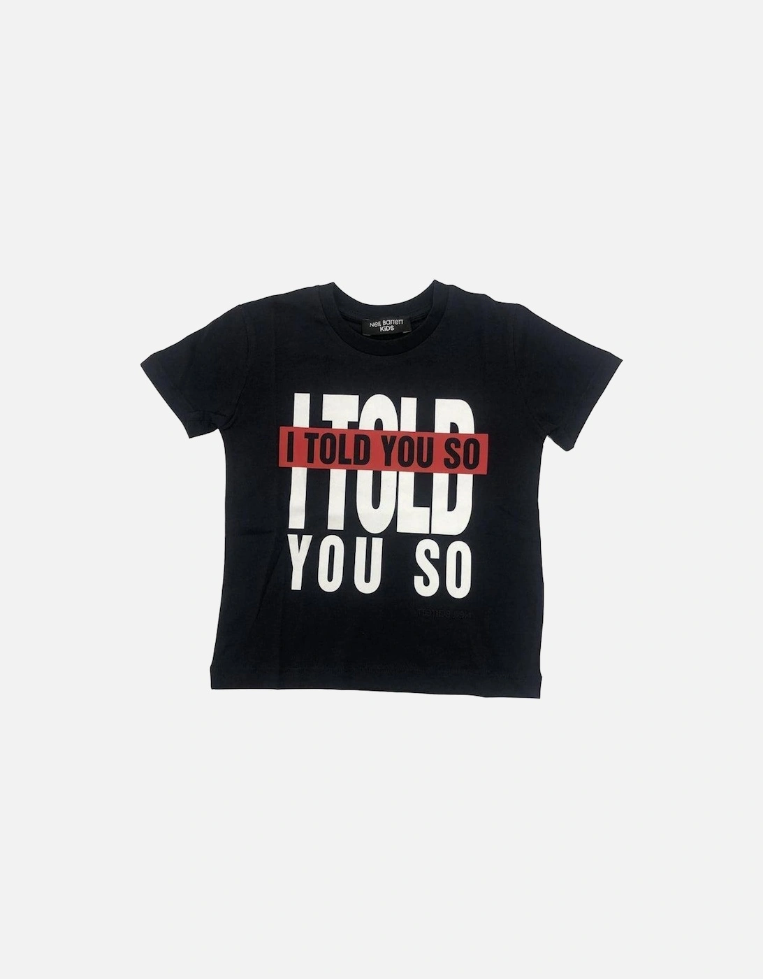 Boys Cotton Navy " I told you so " T-Shirt, 2 of 1