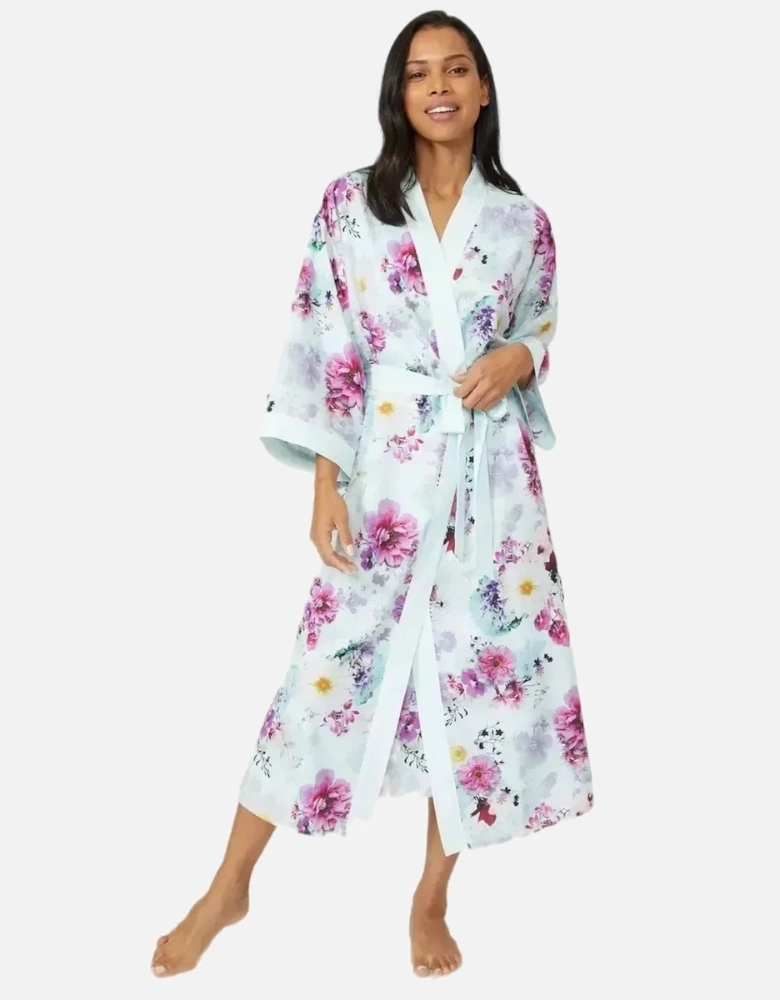 Womens/Ladies Leilane Floral Midi Dressing Gown