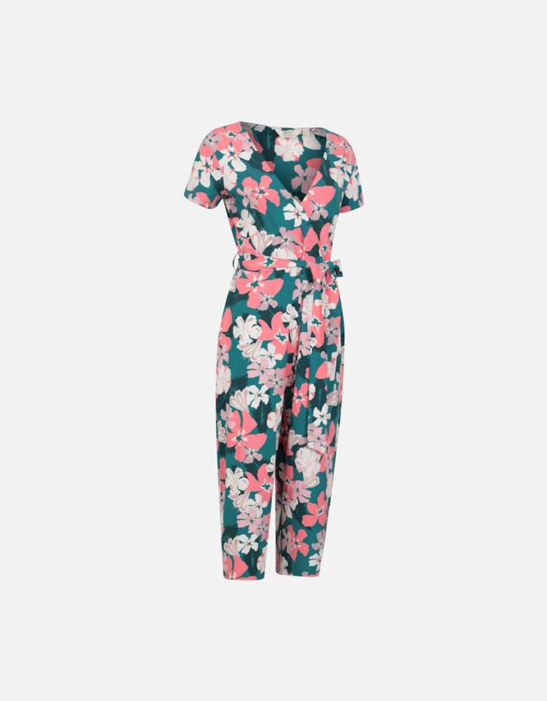 Womens/Ladies Santorini Floral Wrap Jumpsuit