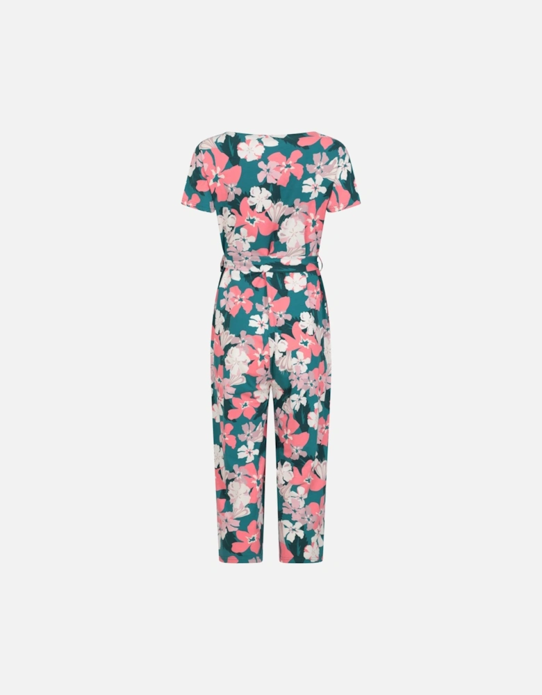 Womens/Ladies Santorini Floral Wrap Jumpsuit