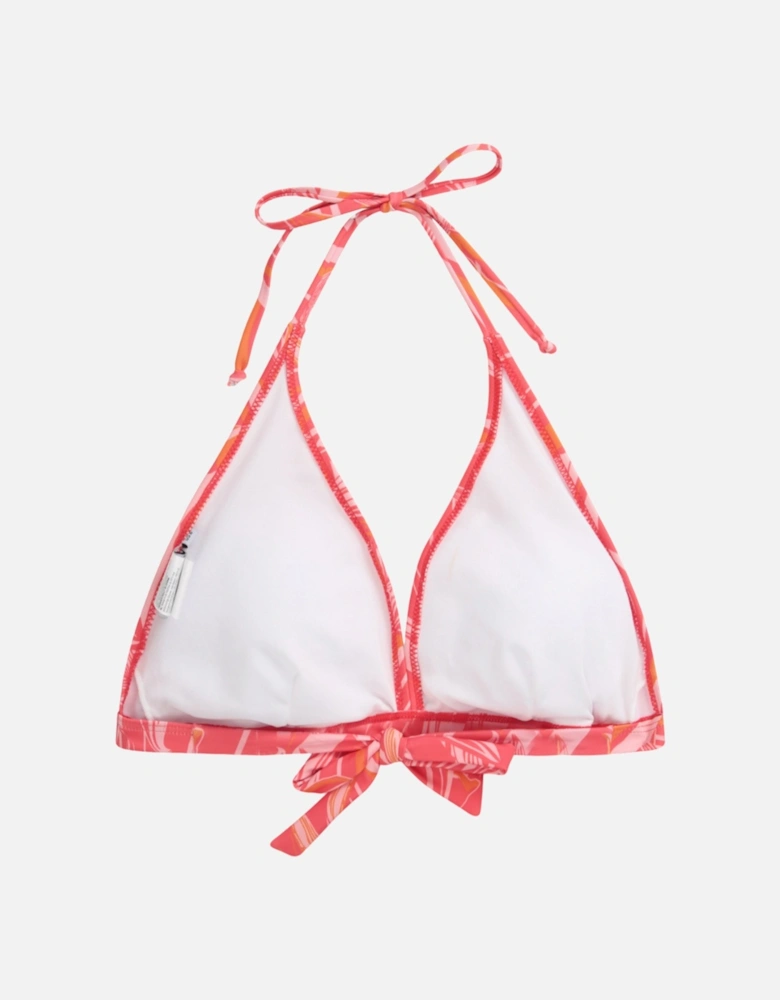 Womens/Ladies Iona Leaf Print Halter Neck Bikini Top