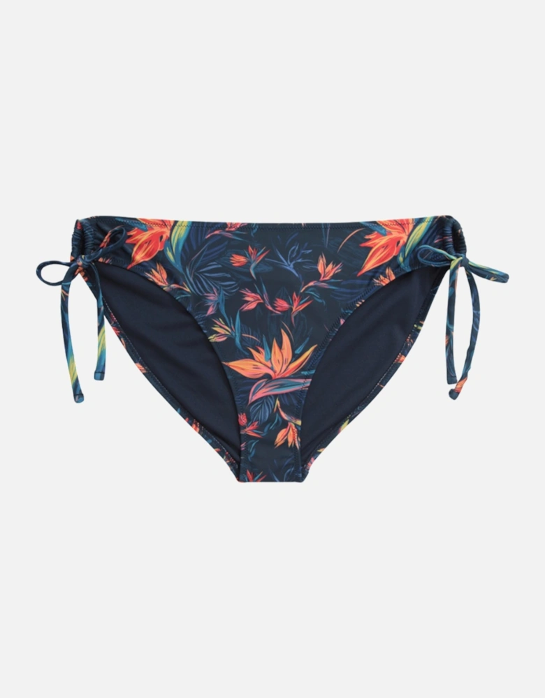 Womens/Ladies Iona Leaf Print Recycled Side Tie Bikini Bottoms
