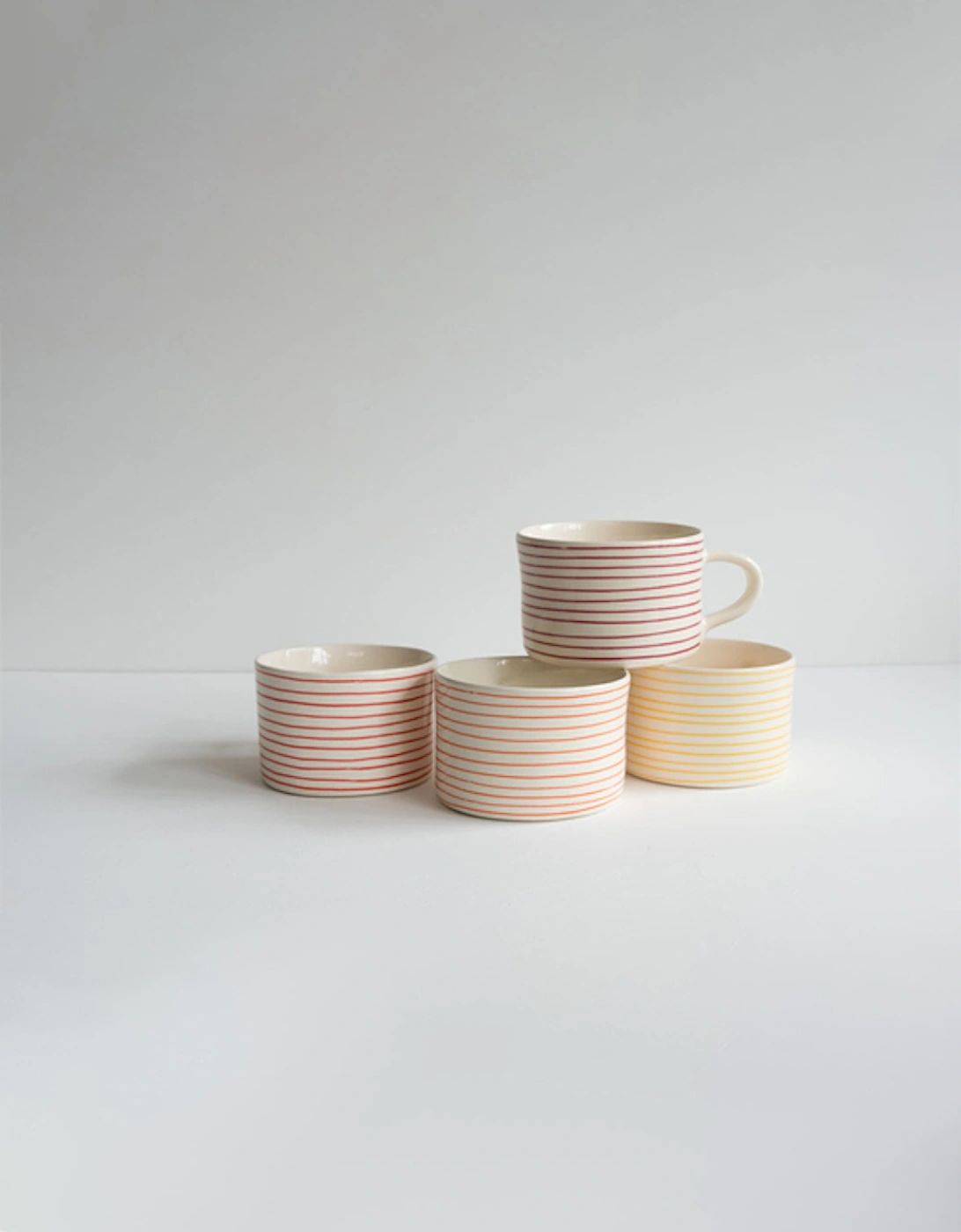 Mug Horizontal Stripe Rose