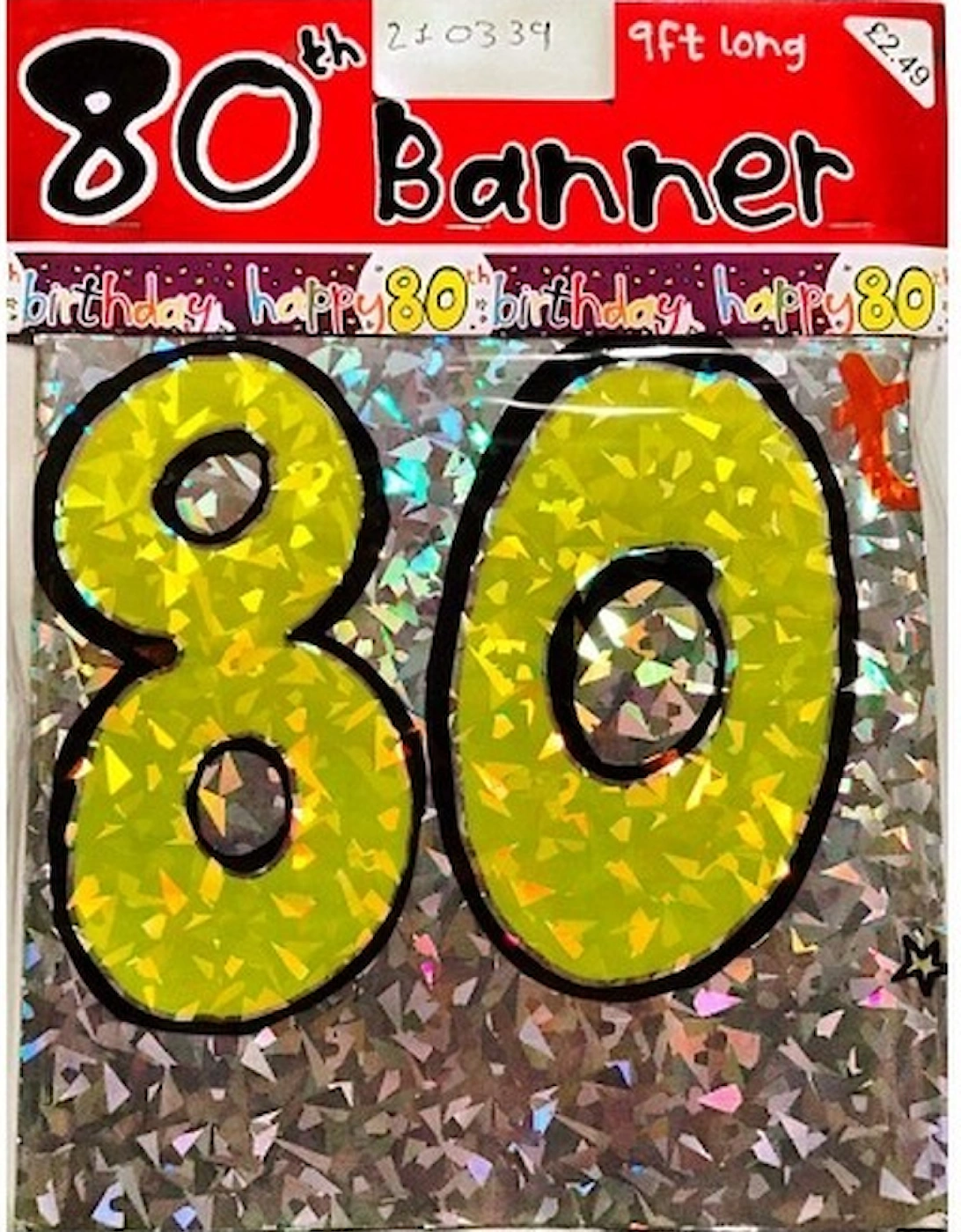 Happy Birthday 80th Banner, 2 of 1