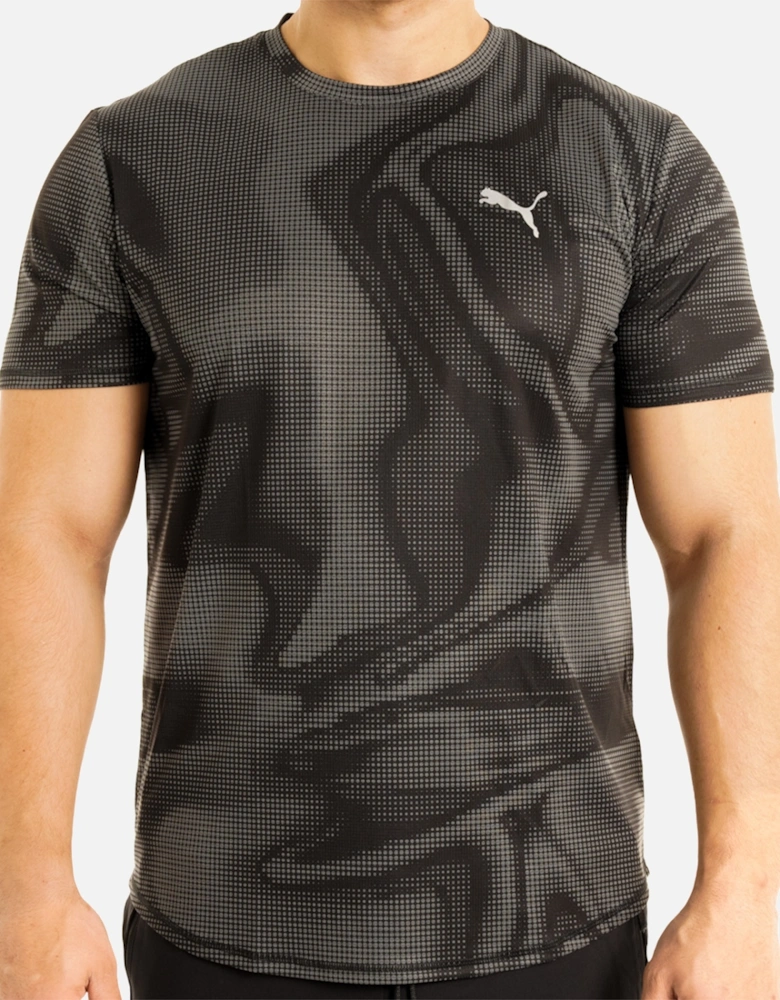 Mens Run Favourite AOP T-Shirt (Black)