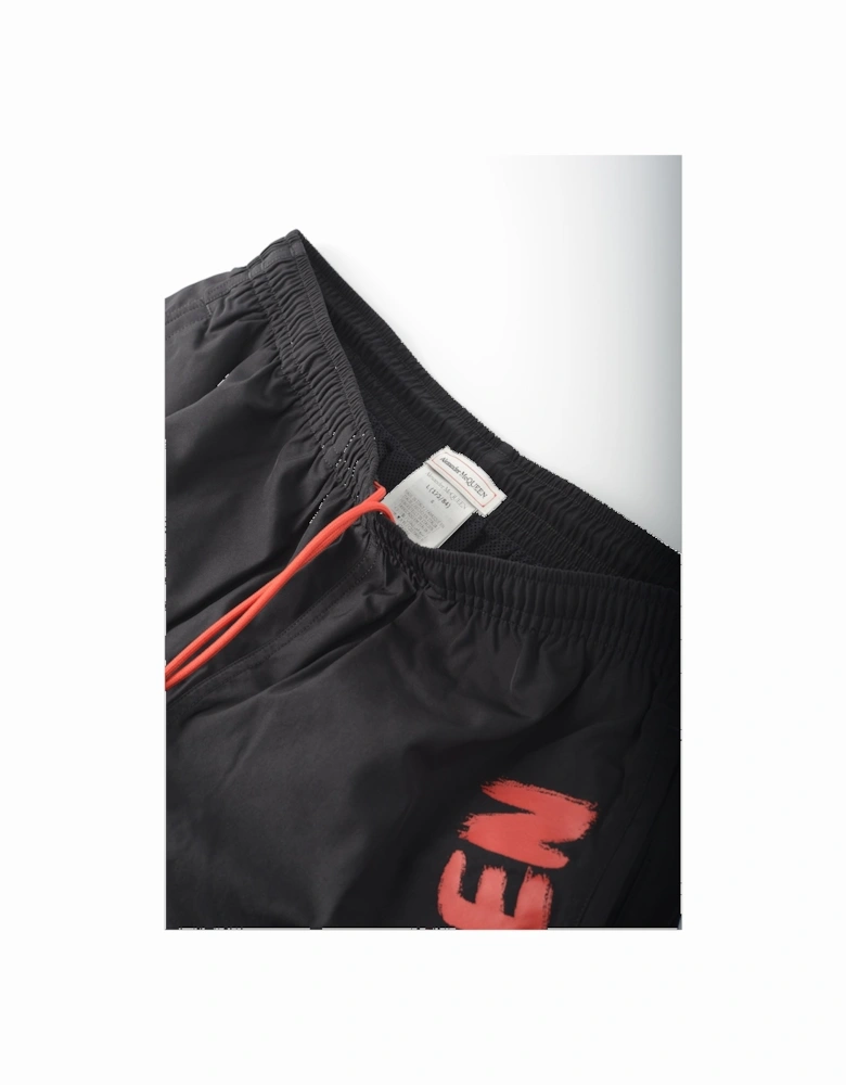 McQueen Graffiti Swimshorts Black