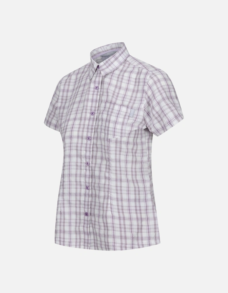 Womens/Ladies Mindano VIII Checked Short-Sleeved Shirt