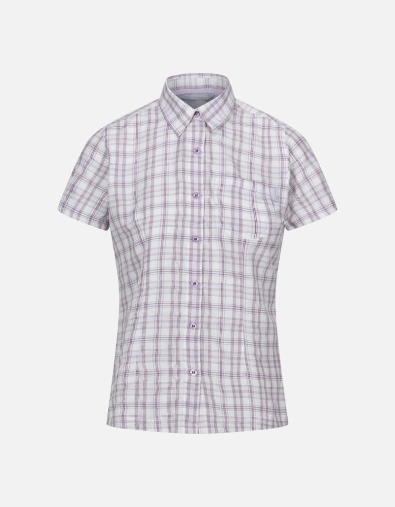 Womens/Ladies Mindano VIII Checked Short-Sleeved Shirt