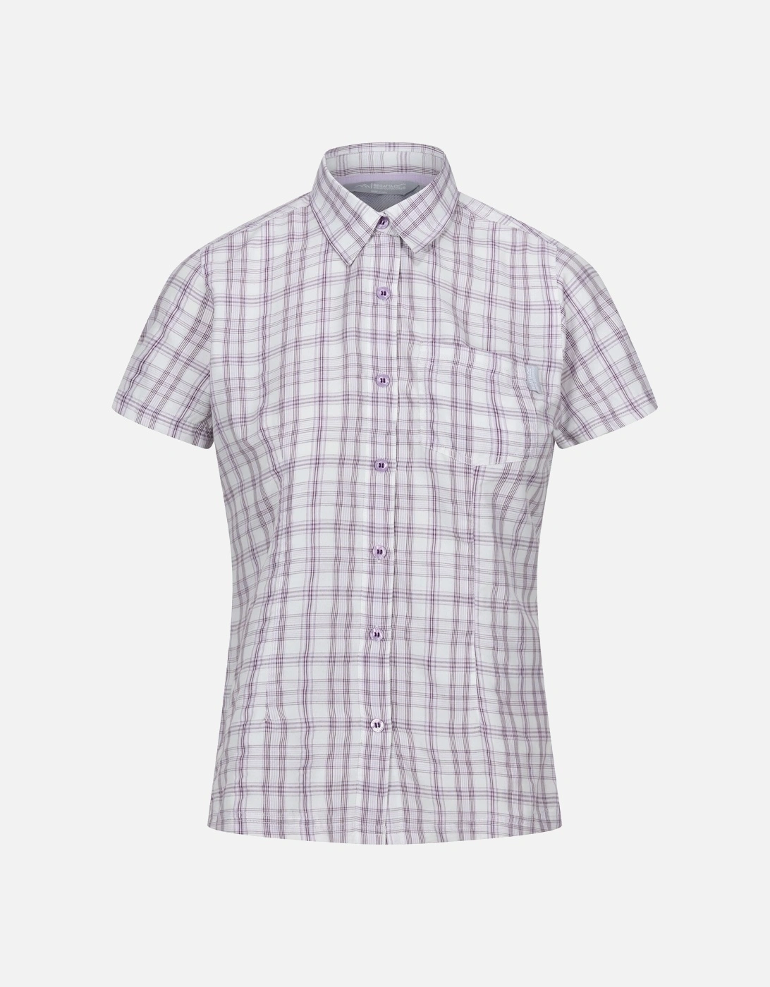 Womens/Ladies Mindano VIII Checked Short-Sleeved Shirt, 6 of 5