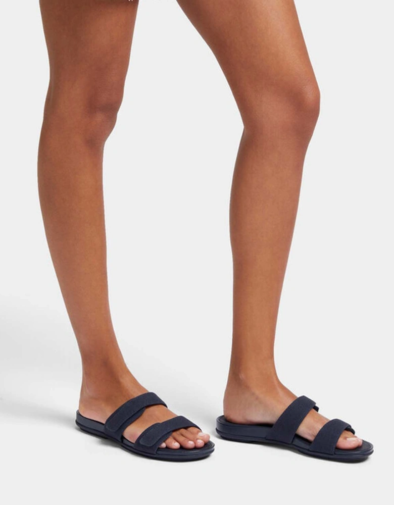 Womens Gracie Adjustable Canvas Slide Sandals