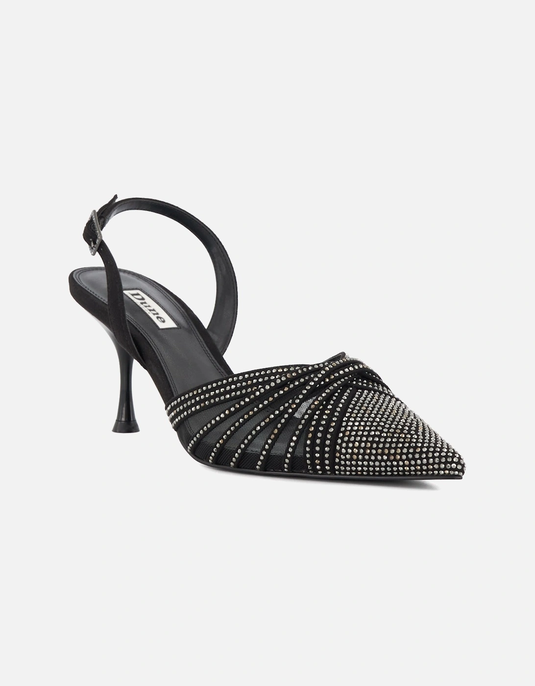 Ladies Cloudia - Diamante-Mesh Slingback Court Shoes, 7 of 6