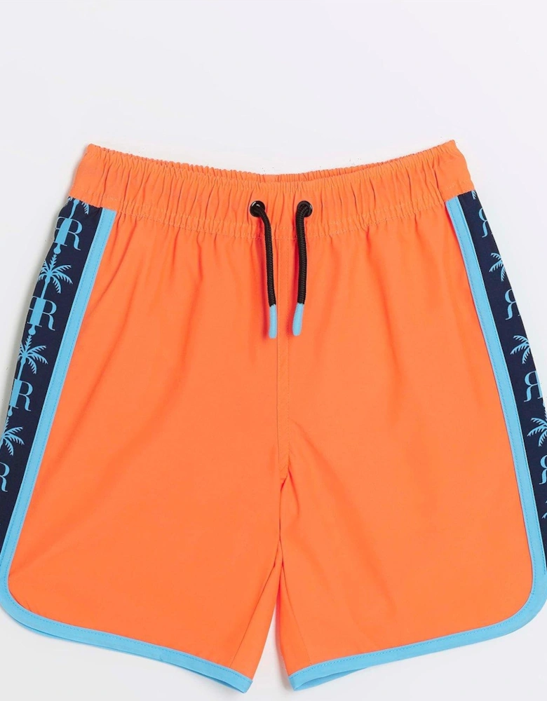 Boys Colour Block Swim Shorts - Orange
