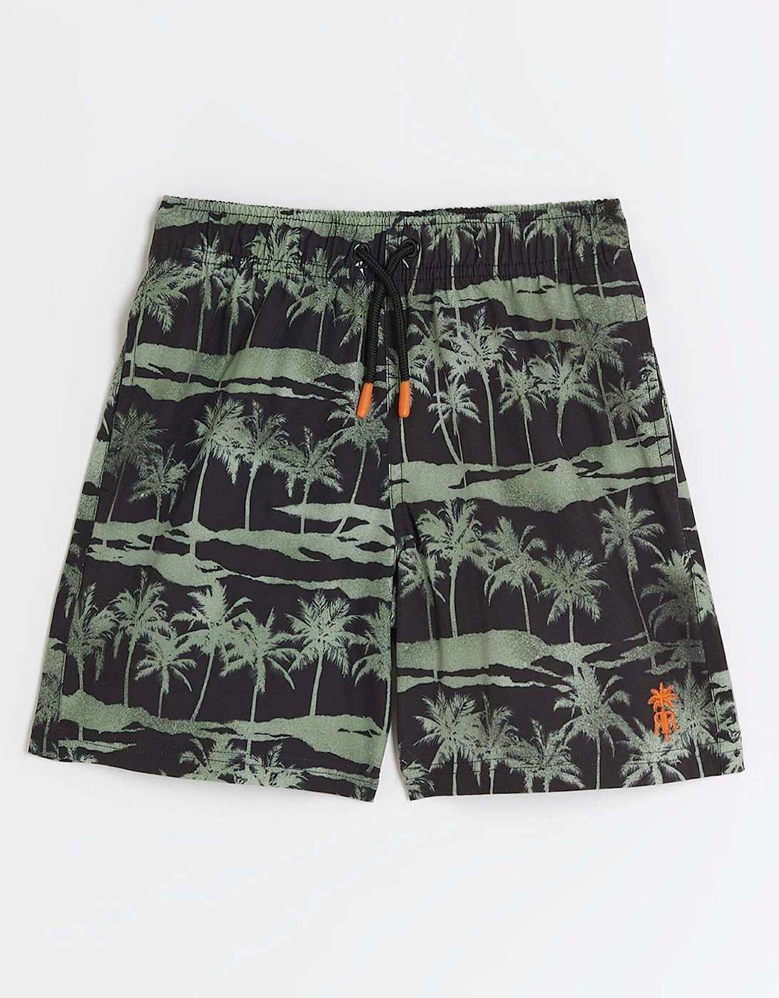 Boys Palm Tree Swim Shorts - Black, 5 of 4