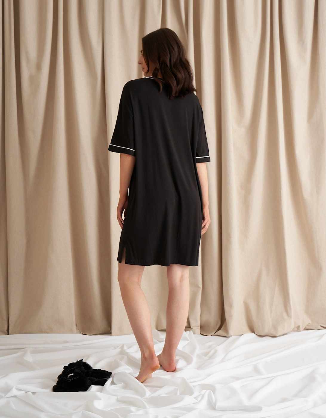 Bamboo Classic Tee Dress in Black