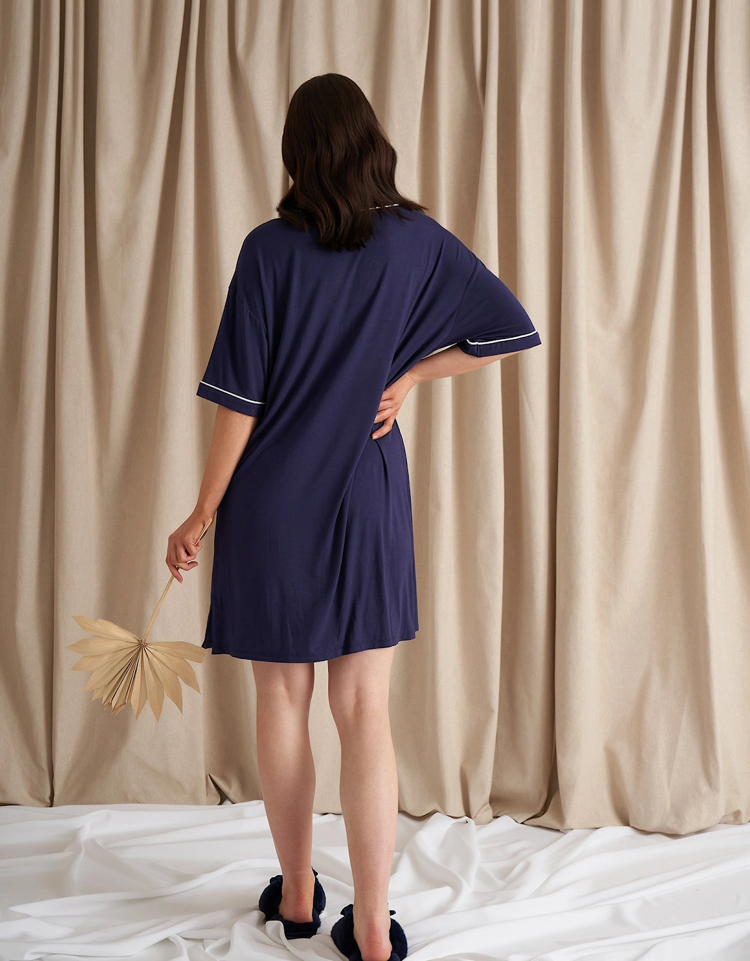 Bamboo Classic Tee Dress in Midnight