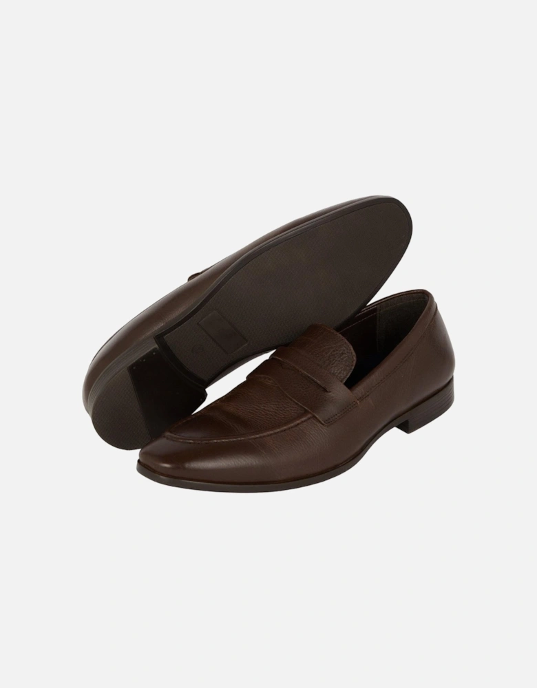Mens Tumbled Leather Loafers