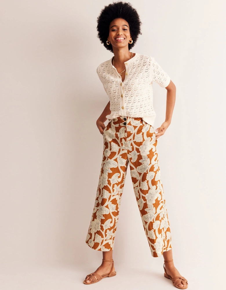 Westbourne Linen Crop Trousers