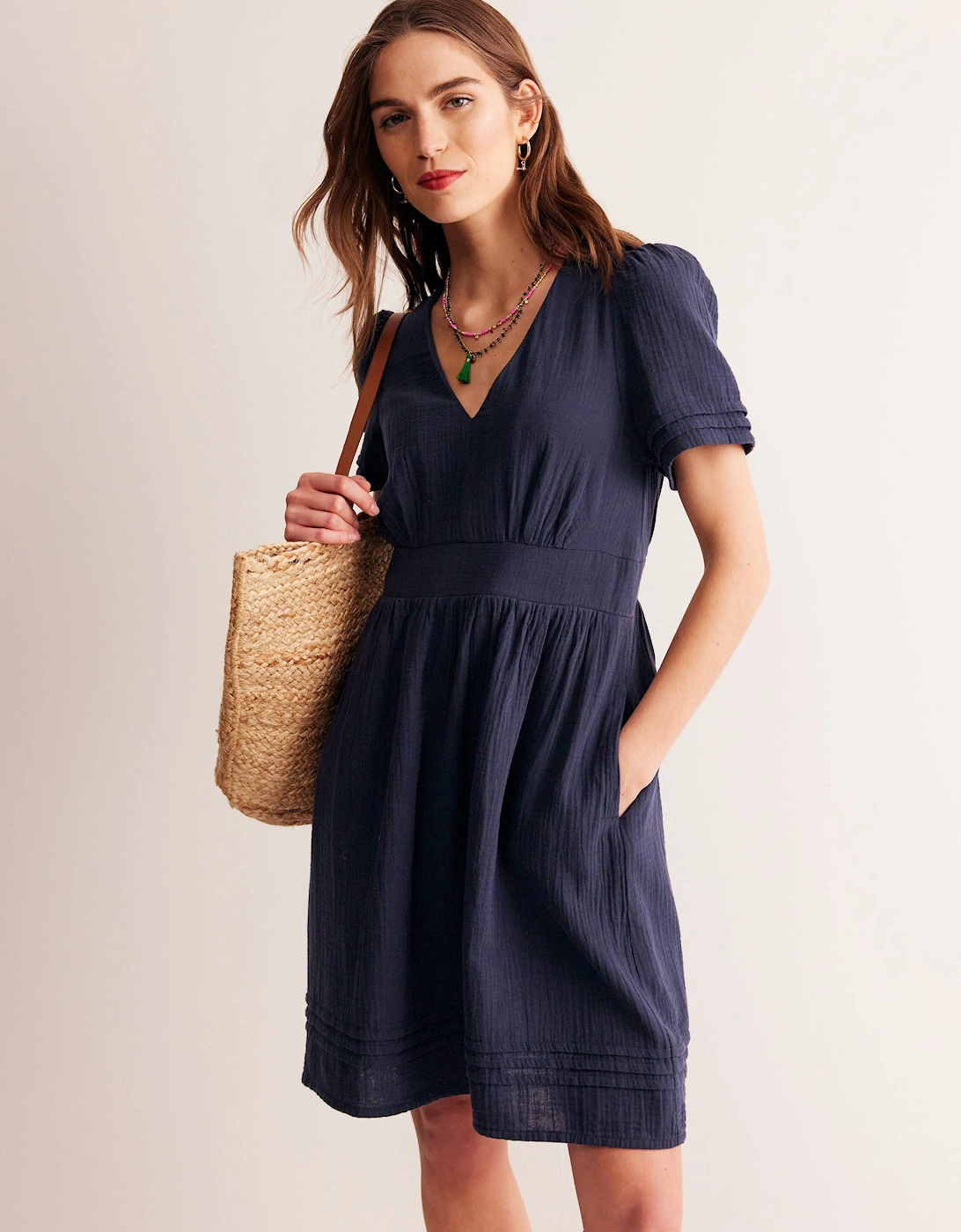 Eve Double Cloth Short Dress, 2 of 1