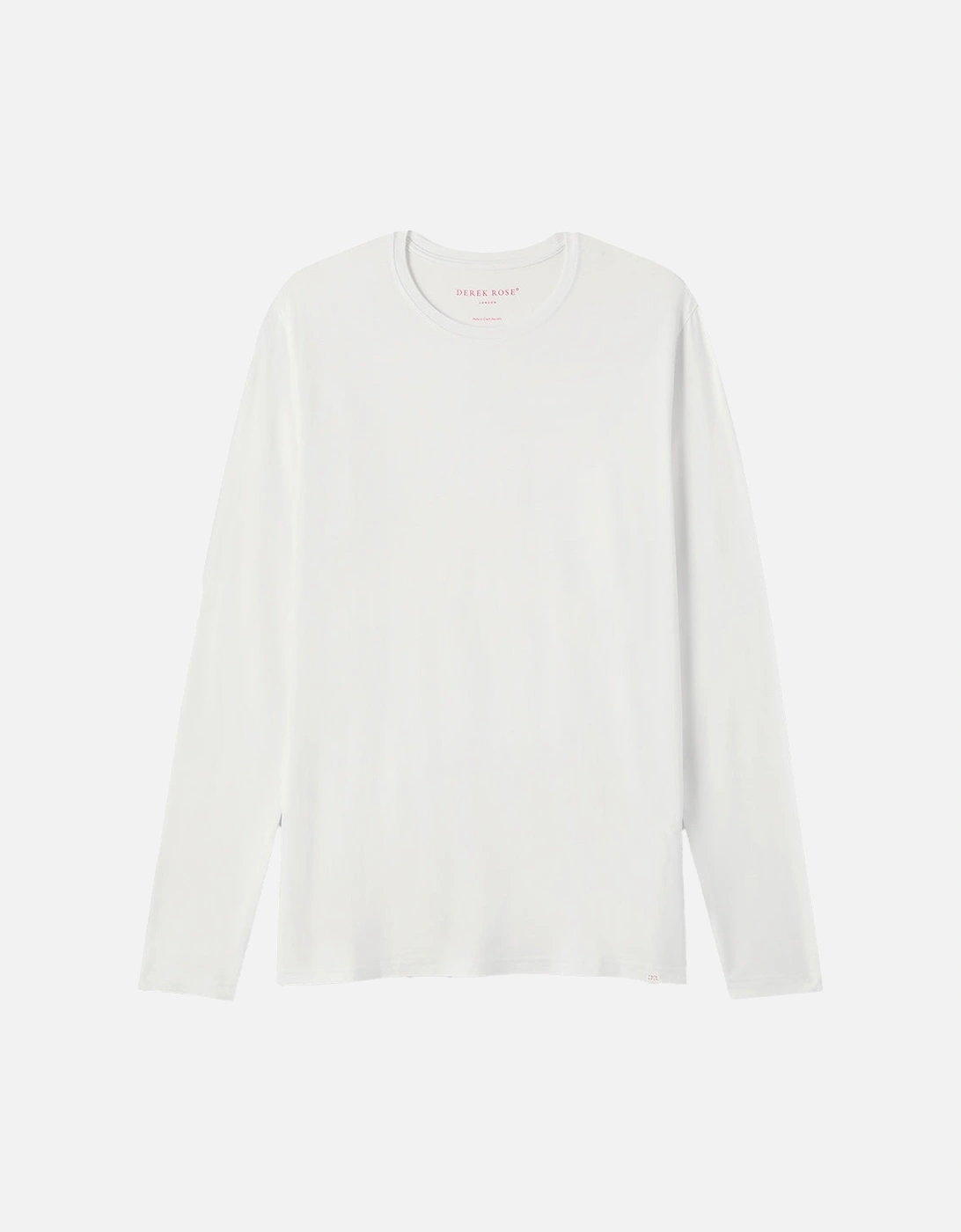 Micro Modal Long-Sleeve Crew-Neck T-Shirt, White, 2 of 1