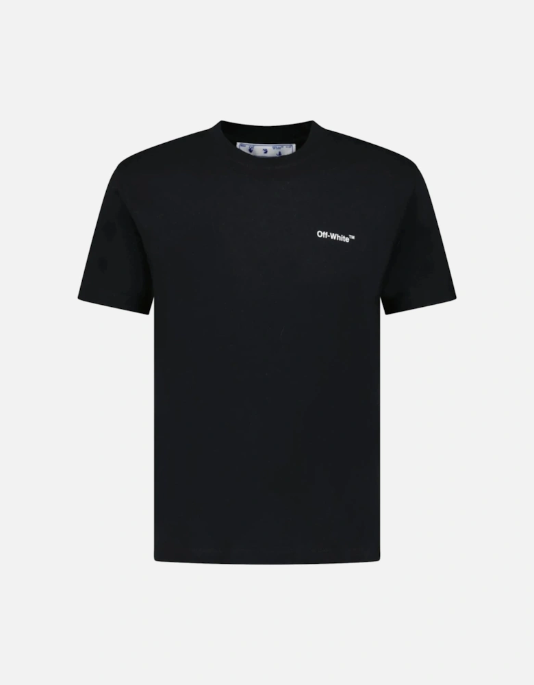 Chain Arrow Printed T-Shirt in Black