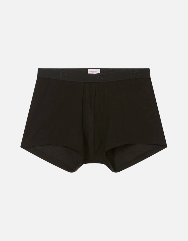 Pima Cotton Boxer Trunk, Black