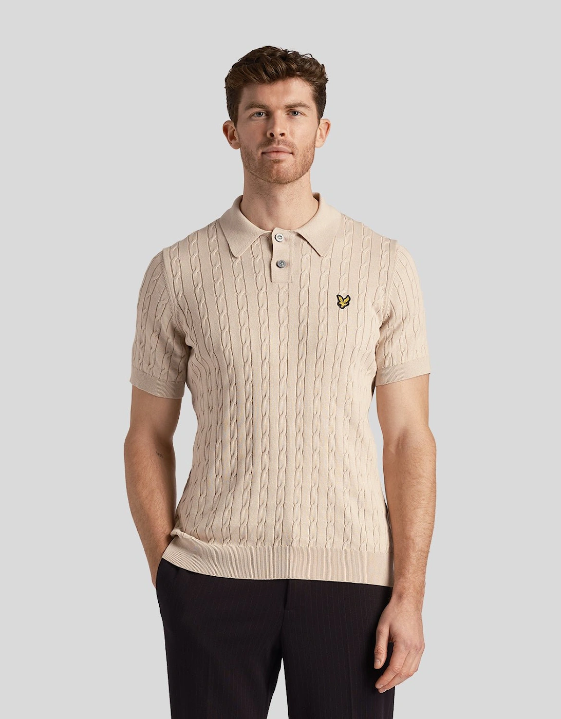 Cable Knitted Polo Shirt, 6 of 5