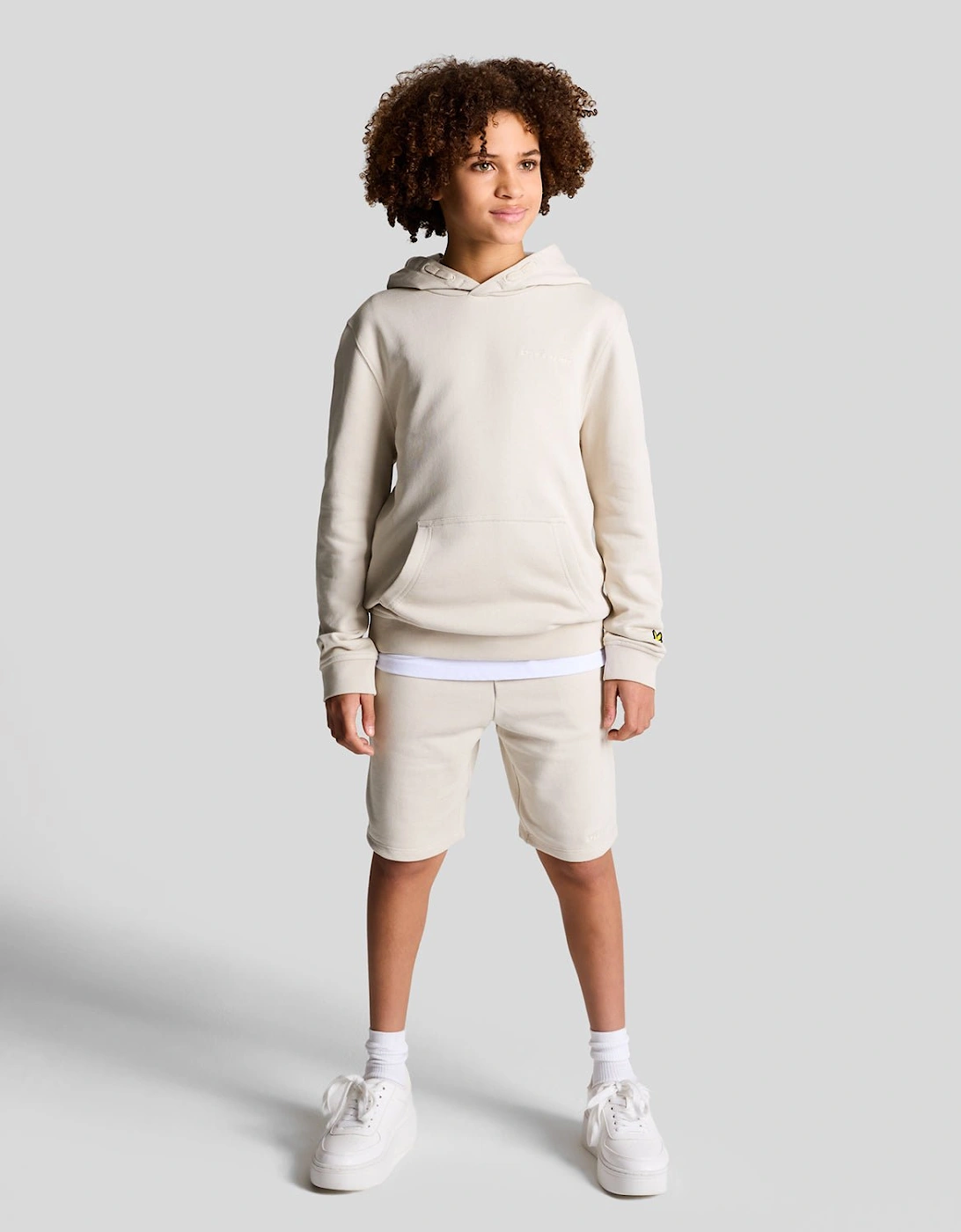 Kids Script Embroidered Sweat Short, 4 of 3